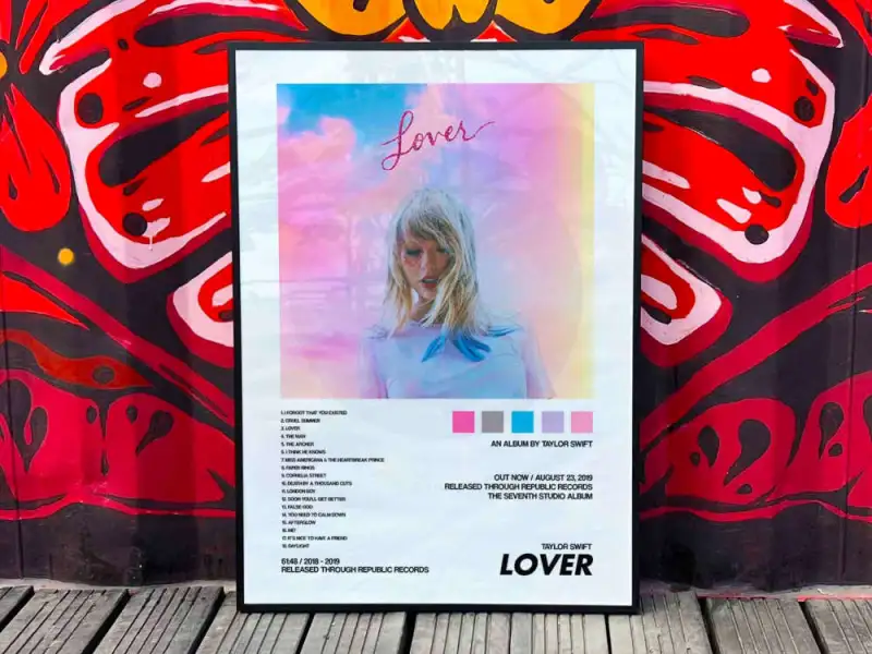 taylor swift lover album cover poster 2 1 Taylor Swift "Lover" Album Cover Poster #2 IDF146829 Idea Fanatic