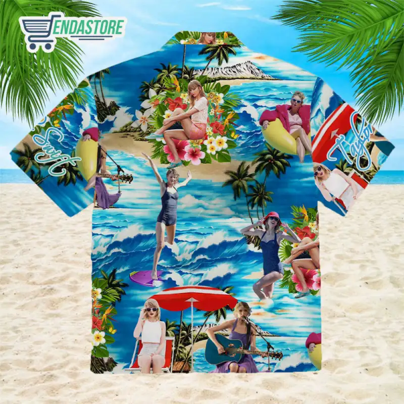 taylor swift on the beach hawaiian shirt trendy and stylish summer wear 2 Taylor Swift On The Beach Hawaiian Shirt IDF134859 Idea Fanatic