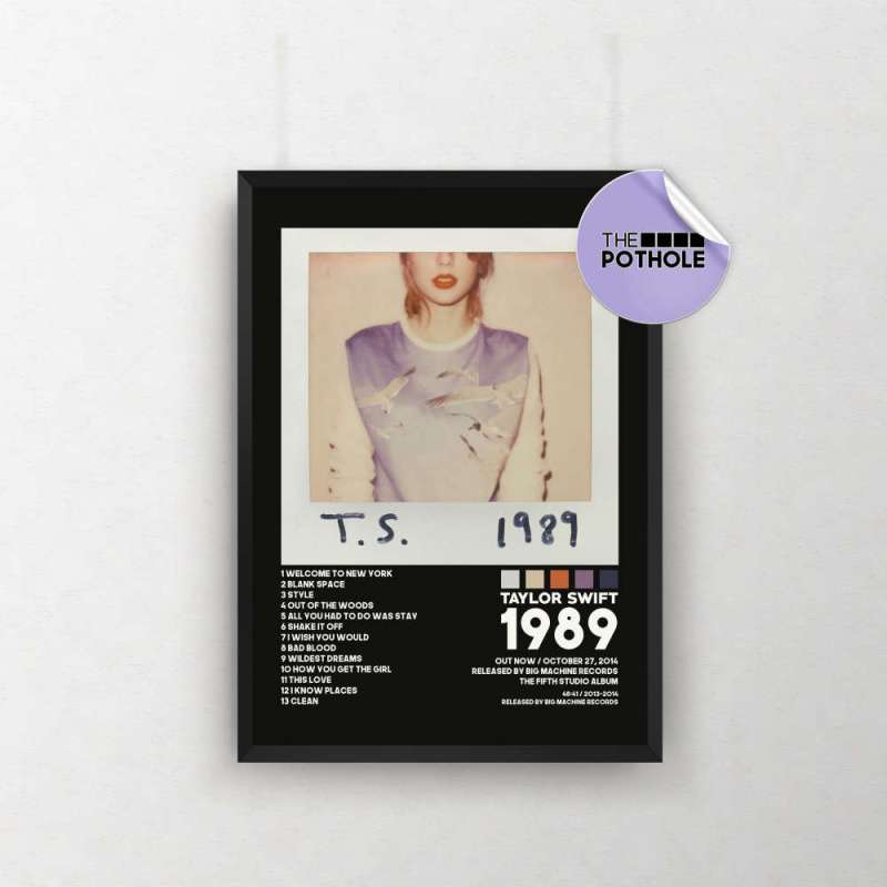 taylor swift posters 1989 poster album cover poster poster print wall art custom poster home decor evermore folklore taylor blck 1 Taylor Swift 1989 Poster IDF135211 Idea Fanatic