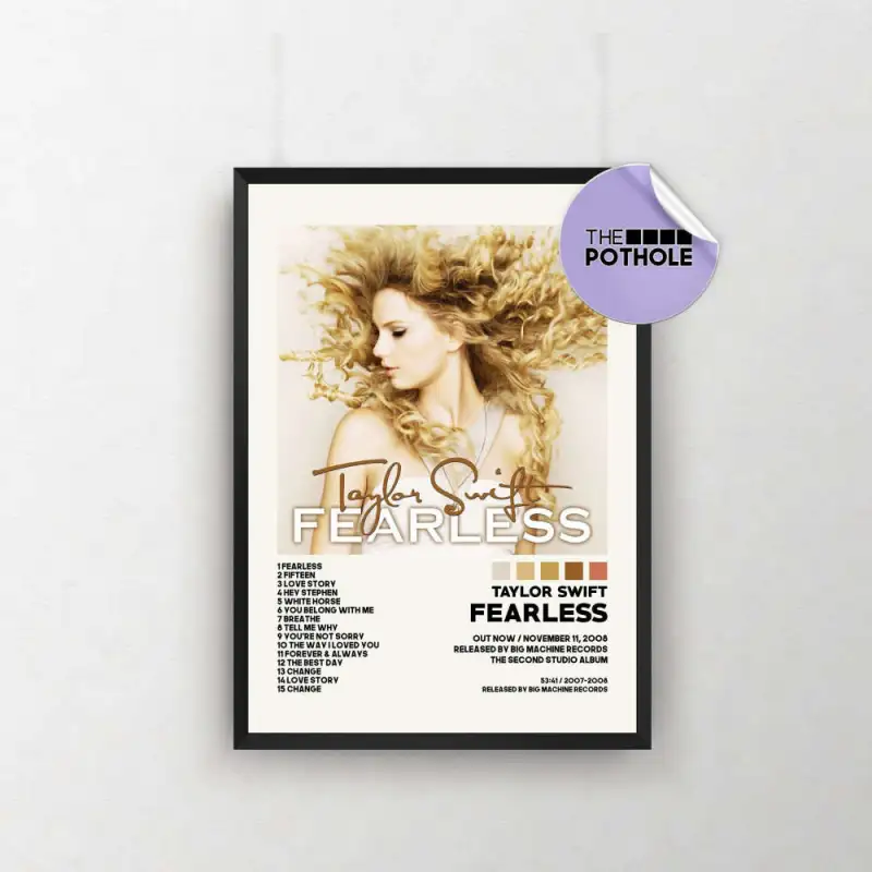 taylor swift posters fearless poster album cover poster poster print wall art custom poster home decor evermore folklore fearless 1 Taylor Swift Fearless Poster IDF164937 Idea Fanatic