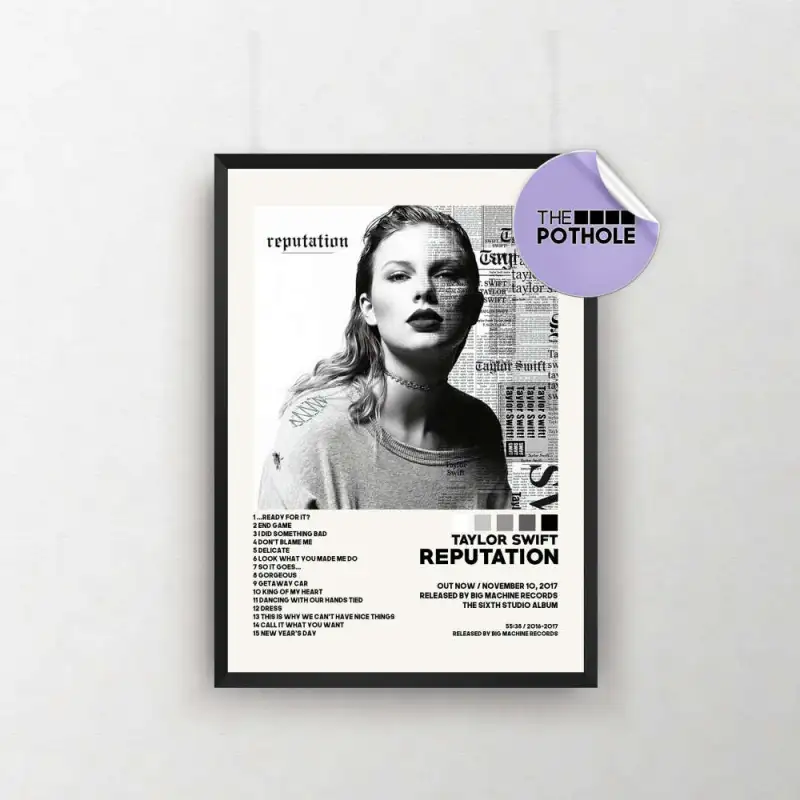 taylor swift posters reputation poster album cover poster poster print wall art custom poster home decor evermore folklore taylor 1 Taylor Swift Reputation Poster IDF122301 Idea Fanatic