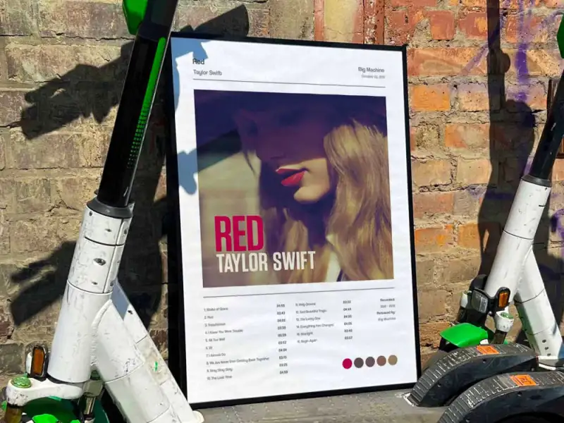 taylor swift red album cover poster 5 1 Taylor Swift "Red" Album Cover Poster #5 IDF162448 Idea Fanatic