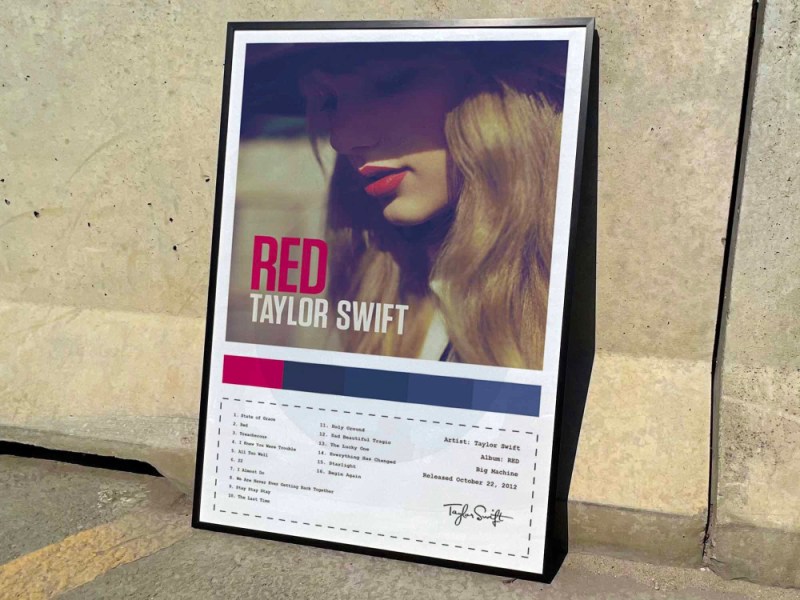 taylor swift red album cover poster for home room decor 4 1 Taylor Swift "RED" Album Cover Poster for Home Room Decor #4 IDF164149 Idea Fanatic