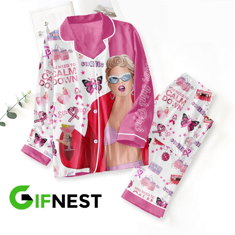 taylor swift pajamas set ANHNV2028 Hanh 1 Taylor Swift Premium Button Down Pajamas Set IFDDBDP0026 Idea Fanatic