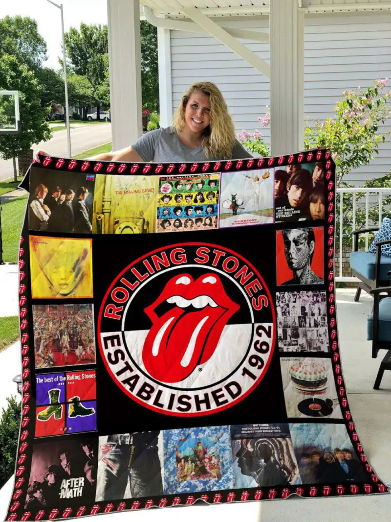 the rolling stones 2 quilt blanket for fans home decor gift 1 The Rolling Stones 2 Quilt Blanket Home Decor Gift IDF160039 Idea Fanatic