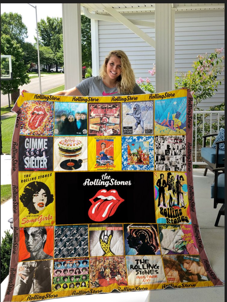 the rolling stones 3 quilt blanket for fans home decor gift 1 The Rolling Stones 3 Quilt Blanket IDF126379 Idea Fanatic