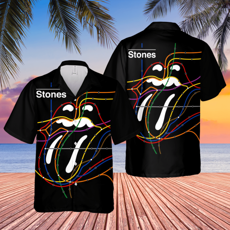 the rolling stones awesome tongue lines shape hawaiian shirt The Rolling Stones Awesome Tongue Lines Shape Hawaiian Shirt IDF85091 Idea Fanatic