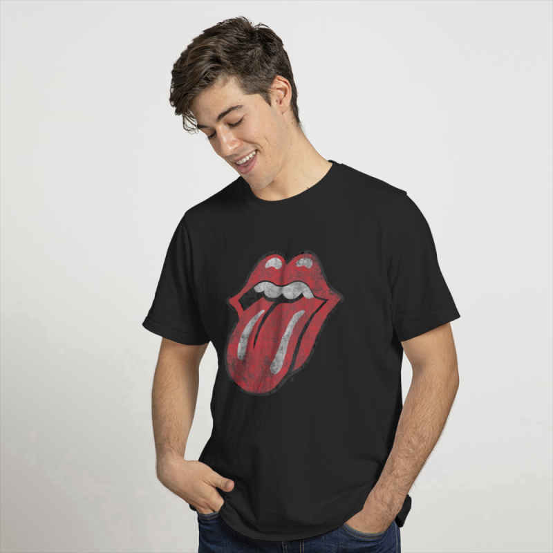 the rolling stones distressed tongue premium t shirt 1 The Rolling Stones Distressed Tongue Premium T-Shirt IDF141529 Idea Fanatic