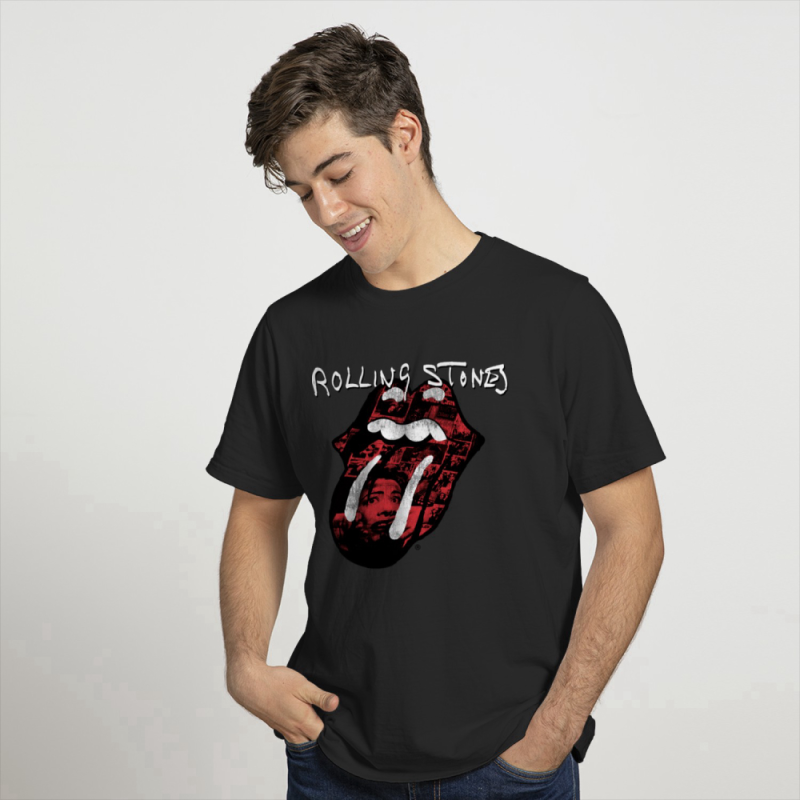 the rolling stones exile collage tongue t shirt 1 The Rolling Stones Exile Collage Tongue T-Shirt IDF141512 Idea Fanatic