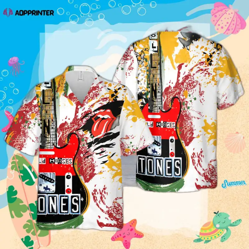 the rolling stones guitar wild horses hawaiian shirt The Rolling Stones Guitar Wild Horses Hawaiian Shirt IDF84920 Idea Fanatic