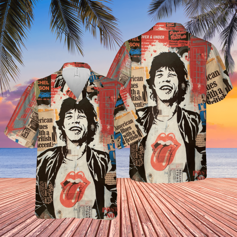 the rolling stones mick jagger art hawaiian shirt The Rolling Stones Mick Jagger Art Hawaiian Shirt IDF84542 Idea Fanatic