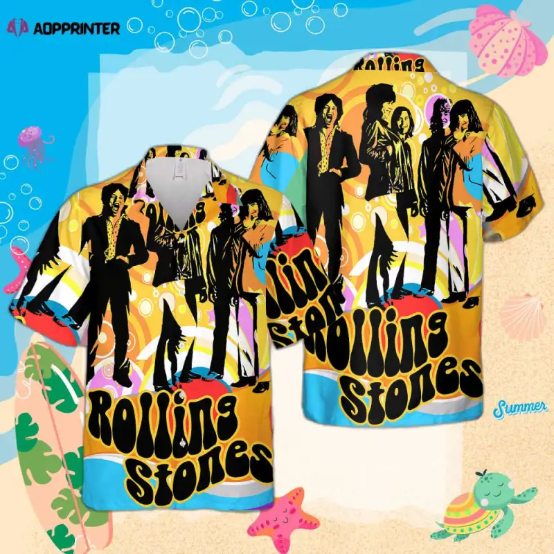 the rolling stones poster 70 s rock n roll hawaiian shirt The Rolling Stones Poster 70's Rock n Roll Hawaiian Shirt IDF84807 Idea Fanatic