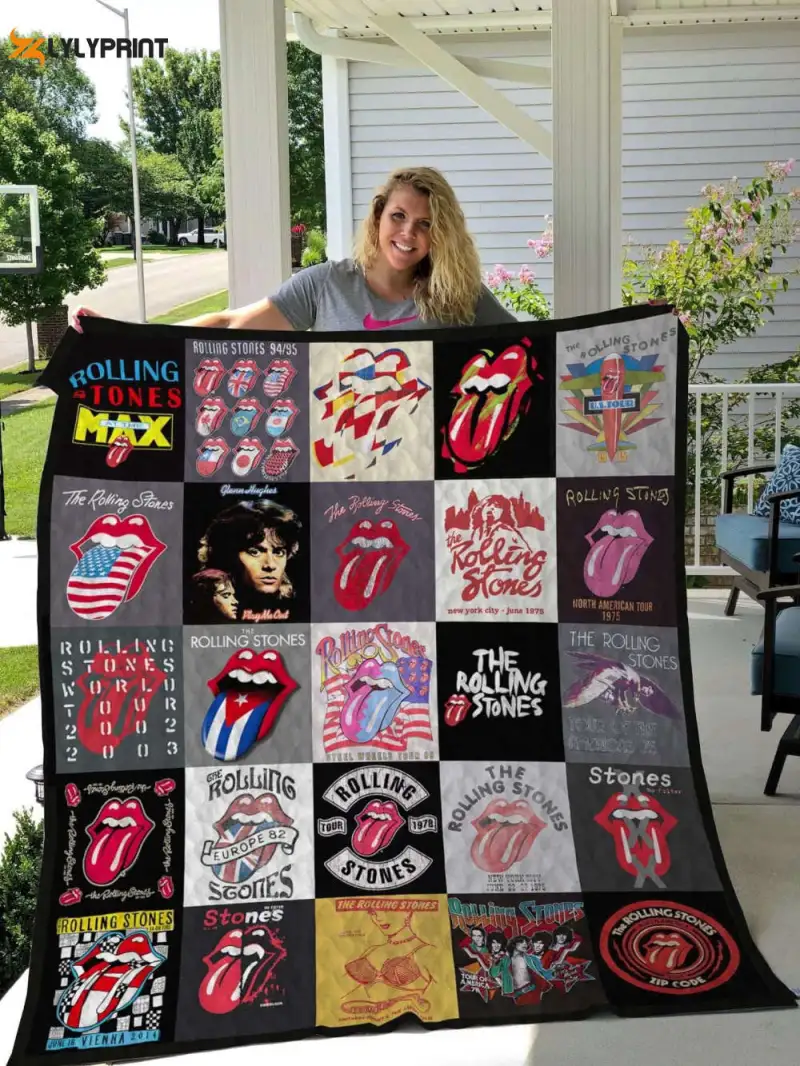 the rolling stones quilt blanket 1a The Rolling Stones Quilt Blanket Home Decor Gift (7) IDF158472 Idea Fanatic