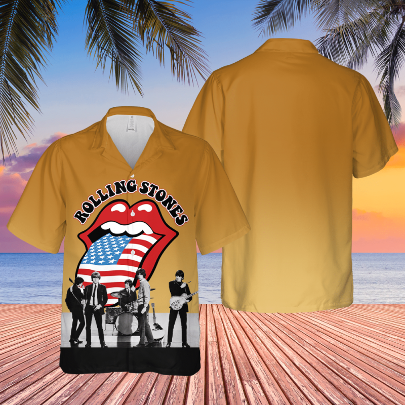 the rolling stones rock band 3d hawaiian shirt The Rolling Stones Rock Band 3D Hawaiian Shirt IDF84939 Idea Fanatic