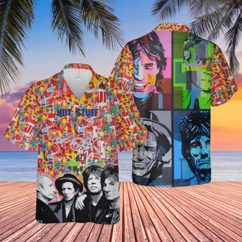 the rolling stones the rock n roll legend colorful pattern hawaiian shirt The Rolling Stones The Rock n Roll Legend Colorful Pattern Hawaiian Shirt IDF85072 Idea Fanatic