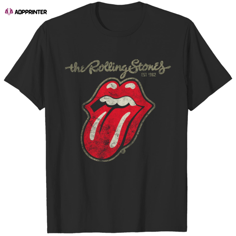 the rolling stones unisex tee plastered tongue The Rolling Stones Unisex Tee: Plastered Tongue IDF141514 Idea Fanatic