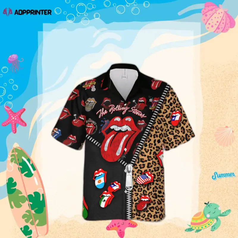 the rolling stones unzipped pattern hawaiian shirt The Rolling Stones Unzipped Pattern Hawaiian Shirt IDF84864 Idea Fanatic