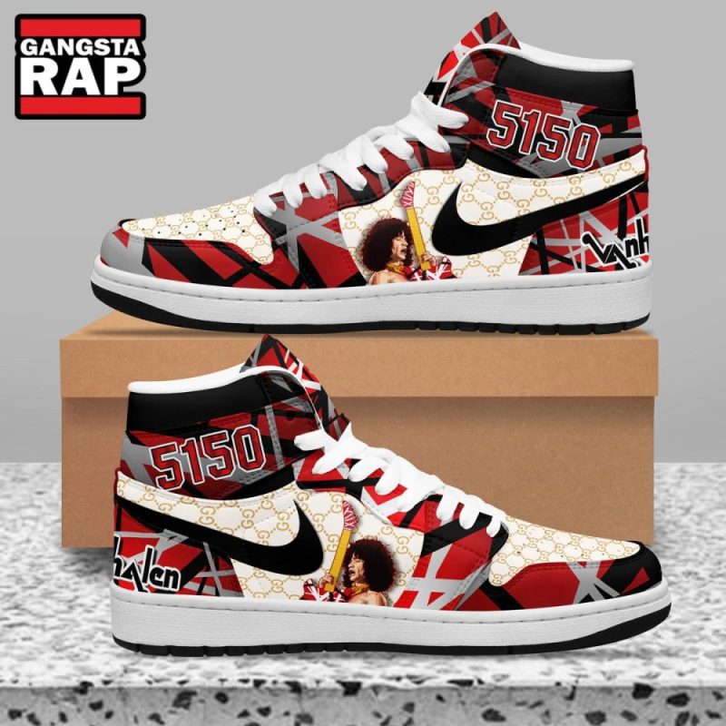 van halen 5150 air jordan 1 hightop shoes7109 Van Halen 5150 Air Jordan 1 Hightop Shoes IFDDAJ10097 Idea Fanatic