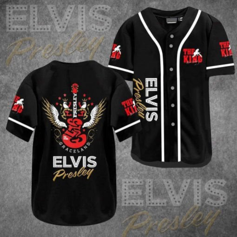 vintage elvis presley baseball jersey iconic retro style limited edition 1 1 Vintage Elvis Presley Baseball Jersey IDF104344 Idea Fanatic